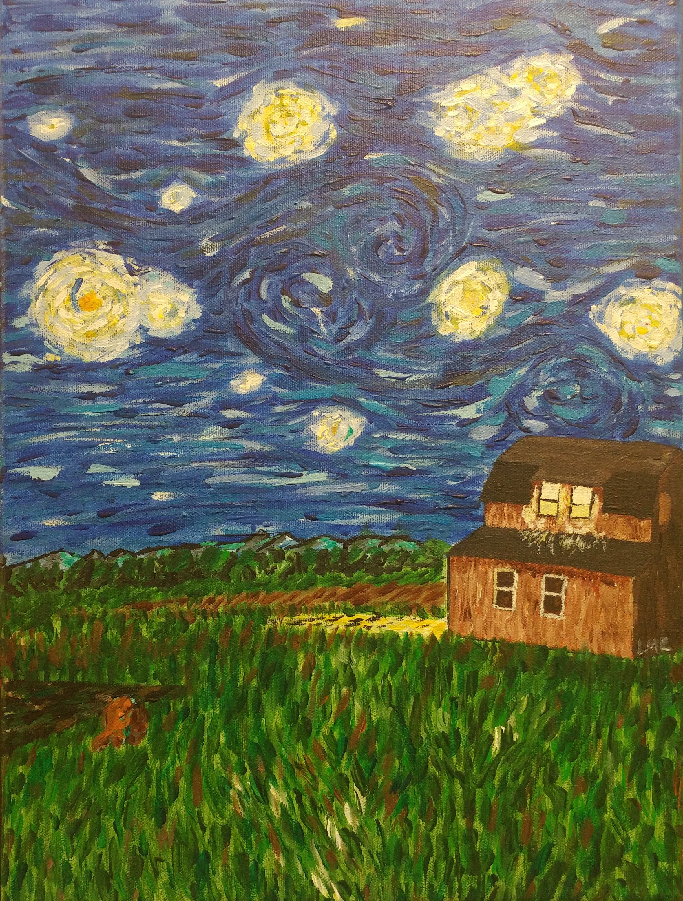 Starry Night Barn